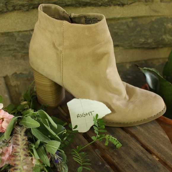 Microsuede Heeled Ankle Bootie - Picture 4 of 11